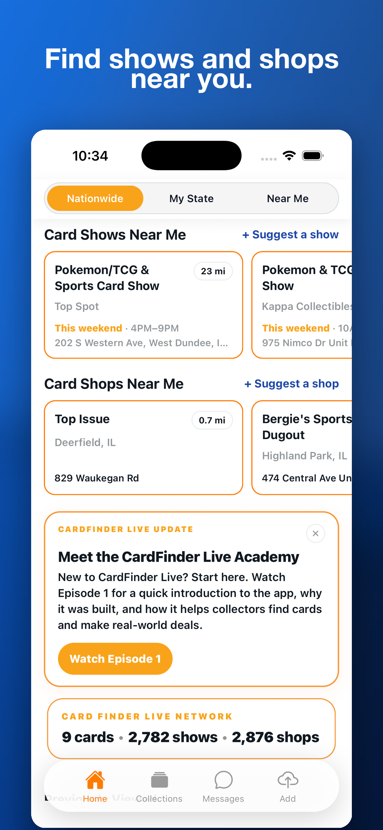 8. Find shows and shops near you.